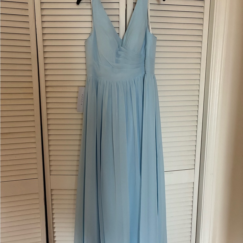 Azazie Keyla Sky Blue NWT Size 12 Bridesmaid Dress